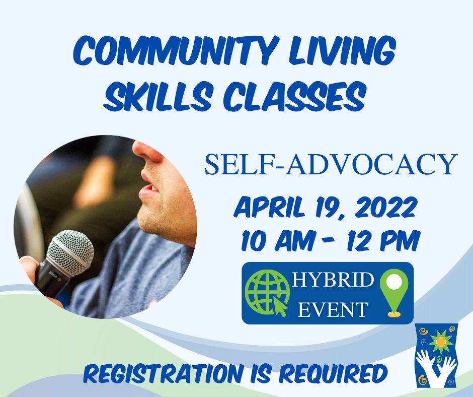 ESWaltonOptions's tweet photo. A new month means a new Community Living Skills class! Join us April 19 as we take a deep dive into Self-Advocacy and what that looks like! 

Sign up while there is time at https://t.co/AP2iu4sUvN https://t.co/sLV0HqRyvH