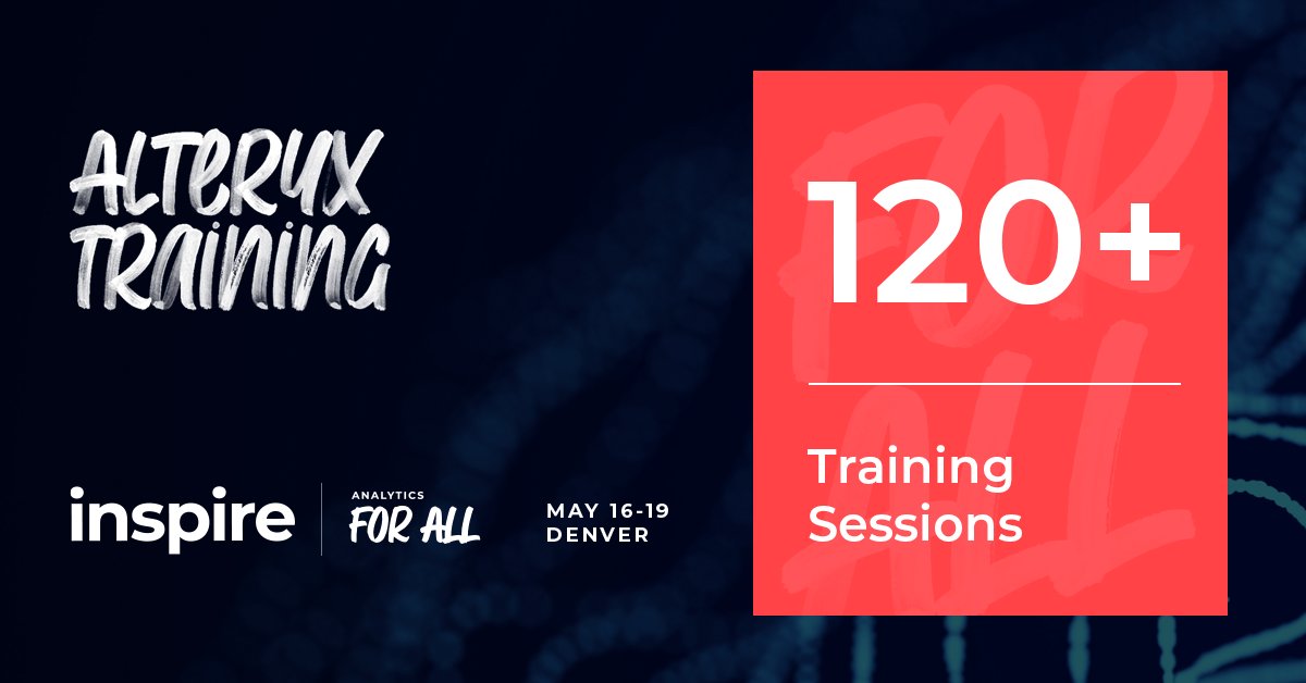 New to Alteryx? The Introduction to Alteryx class will introduce you to analytics on a code-free platform. The demonstration focuses on the main features and functions of Alteryx Designer and Alteryx Server. Join us for some training at #AlteryxInspire22! ow.ly/Fr5n50IwBIk