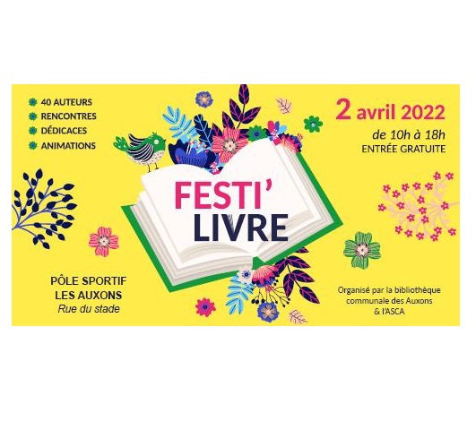🖊️📚 Demain Samedi 2 avril :
Festi'Livres des Auxons !

#livres #rencontre #dédicaces