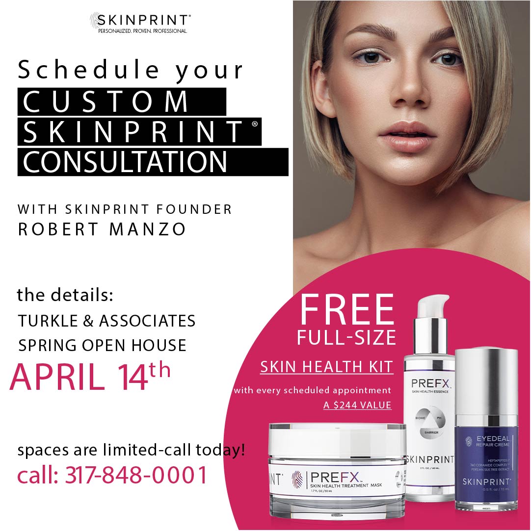 skinprint's tweet photo. We will be at Turkle &amp; Associate's Spring Open House on April 14th! Make sure you schedule your custom Skinprint® consultation with our founder, Robert Manzo by calling (317)848-0001 #Skinprint #turkleandassociates #springopenhouse https://t.co/dHbGyS4L6P
