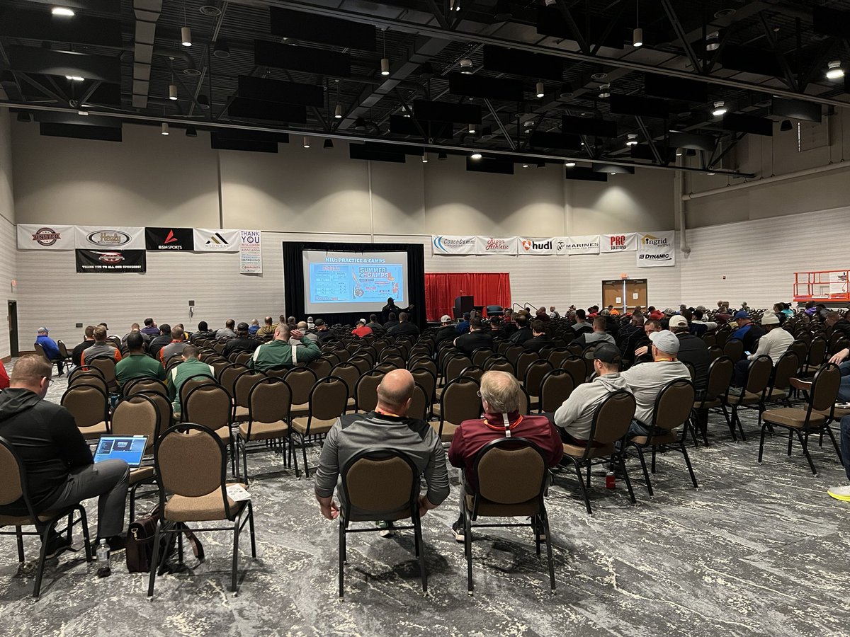 CoachAgpalsa's tweet photo. Thanks @wifca for allowing @NIU_Football and @NIUCoachHammock to speak with the great coaches in the state of Wisconsin. Can’t wait for next spring! #TheHardWay #NorthernExpress https://t.co/XFlOywmqPN