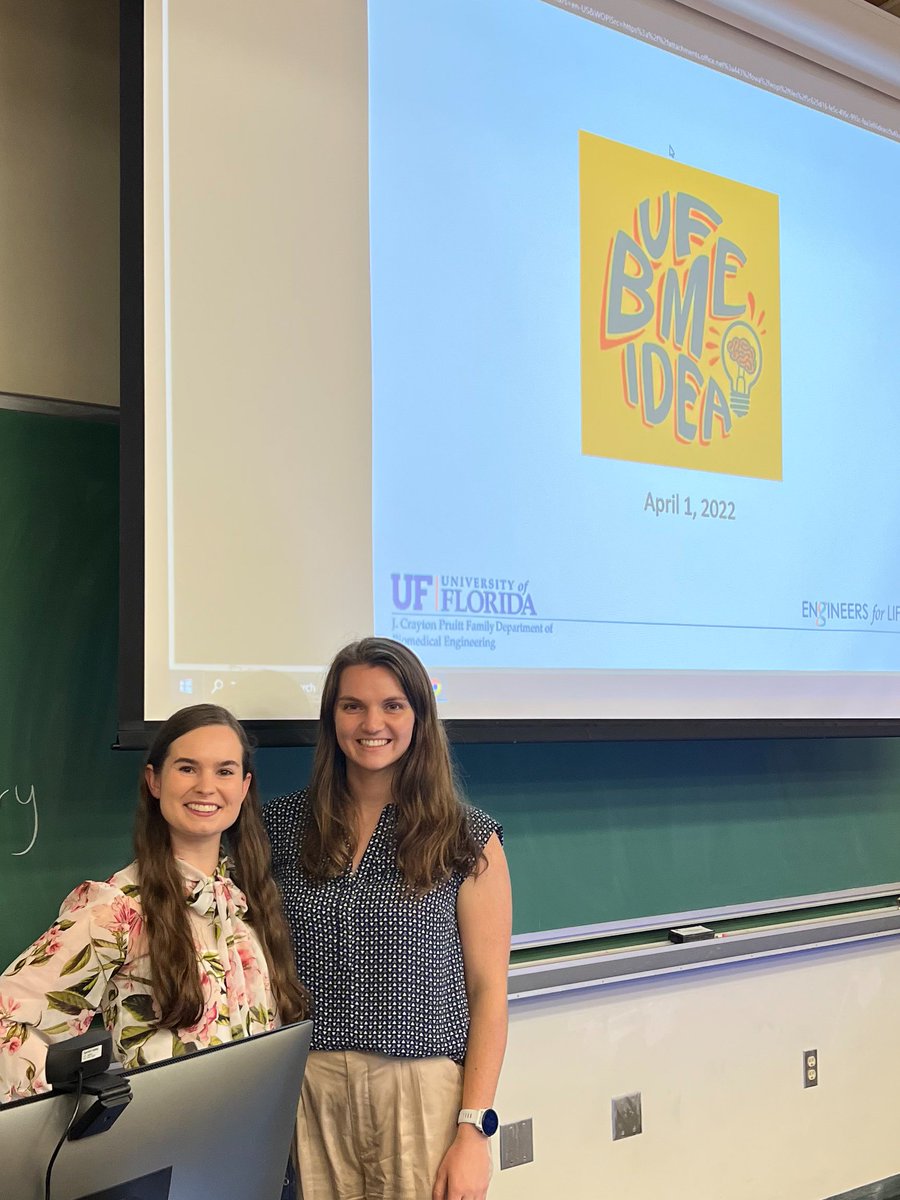 UF BME Inclusive Excellence Committee (@ufbmeidea) on Twitter photo Thank you <a href="/sarcorow/">Dr./Prof. Sarah Furtney</a> for inviting us into your Introduction to Biomedical Engineering class to speak about #InclusiveDesign! Pictured are BME IDEA members <a href="/JessicaAldrich/">Jessica Aldrich</a> and <a href="/dill_michele/">Michele Dill</a> Thank you <a href="/sarcorow/">Dr./Prof. Sarah Furtney</a> for inviting us into your Introduction to Biomedical Engineering class to speak about #InclusiveDesign! Pictured are BME IDEA members <a href="/JessicaAldrich/">Jessica Aldrich</a> and <a href="/dill_michele/">Michele Dill</a>