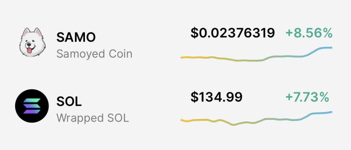 Since #Solana is going to dominate the place, $Samo is programmed to become a number 1 dog coin. The first major to equal 1 dollar. The new stable in the world of brrrr
