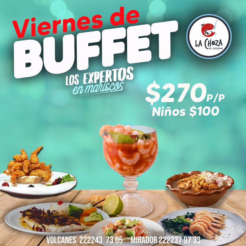 #viernesdecuaresma # viernes de #buffet  en #puebla #méxico y después del #sorteodel mundial todos a comer rico #pescadosymariscos  🦐🦐🦐🦐😎 en La choza del pescador 📱 2223521317 📱