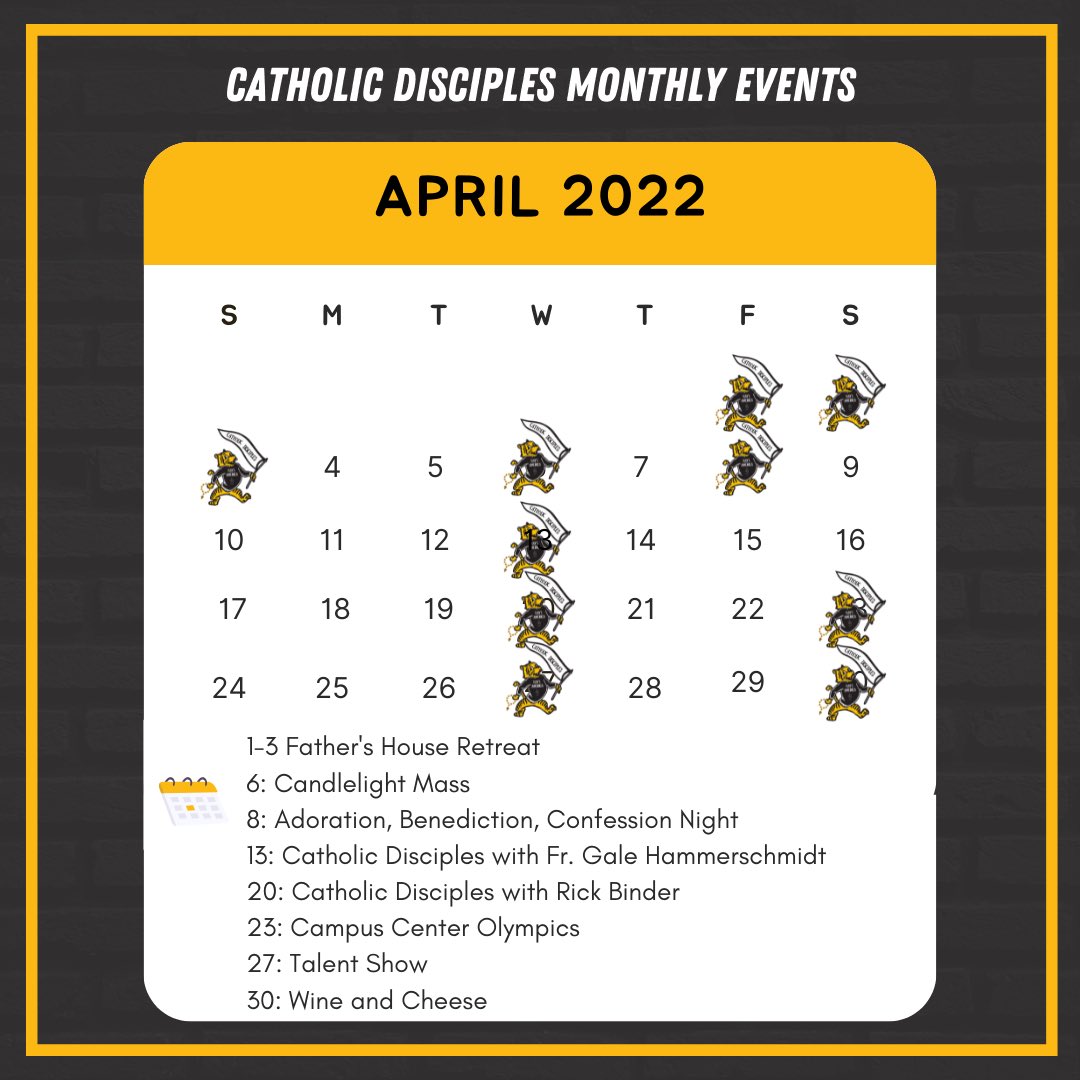FHSUDisciples's tweet image. It’s the start of a new month so you know what that means! Time to mark your calendar with all of the fun events that are happening this month! #rolltiges