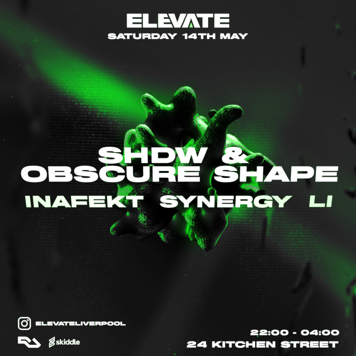 elevate__events's tweet photo. *JUST ANNOUNCED*

May 14th German duo SHDW &amp; Obscure Shape come to 24 Kitchen Street

Tickets on sale 9am tomorrow https://t.co/56B8pwXzw9