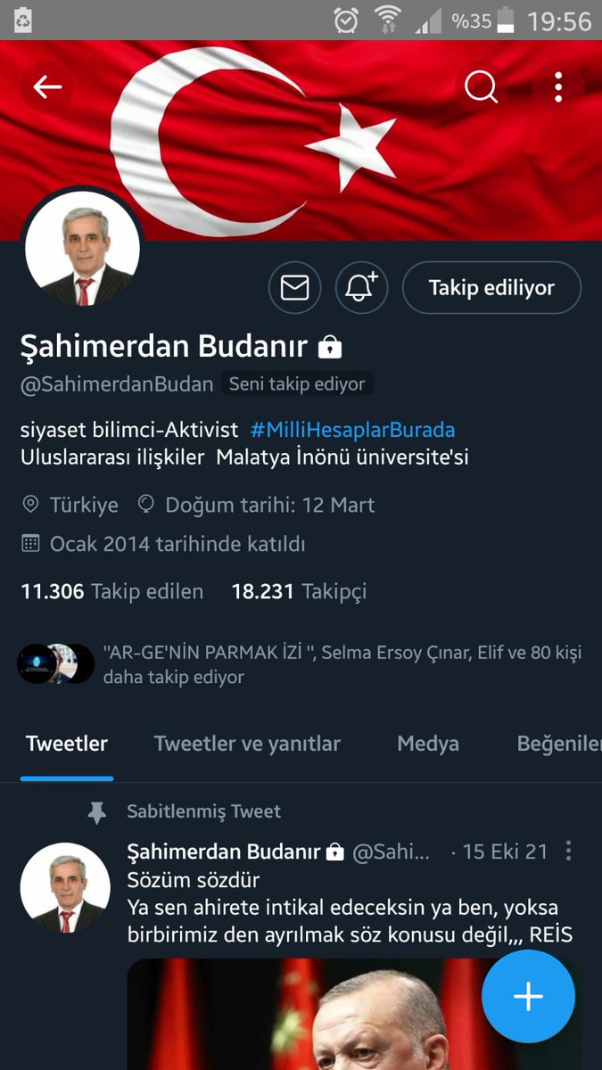 #MilliHesaplarBurada
Hesap calındı dostlar yeni hesaba destek lutfen 

MİLLİ HESABA SES VERİN 

Yeni hesap <a href="/SBudanir/">Cumhur ittifakı</a>

Eski hesap👇👇👇👇👇