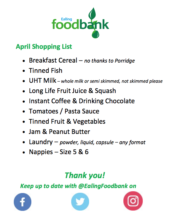ILoveHanwell's tweet photo. March has been an incredibly busy month for @EalingFoodbank who provided 3-day food parcels to 3639 people in just one month !!! April is expected to  busy PLS DONATE https://t.co/6xf5bT8n85 and #RT #makeadifference #communityspirit https://t.co/k4MleF6FdJ