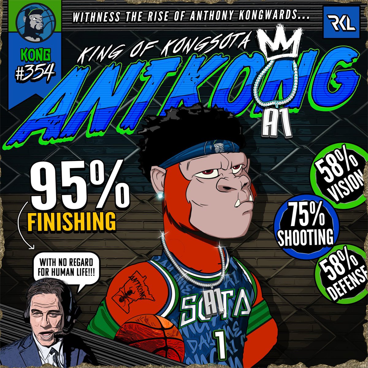 KongSota's tweet photo. @RumbleKongs High boosts all day!!!

🔥🎨: @thebigticketmn 
🐜🦍: @A1FromDay1__ https://t.co/friYT18gO6