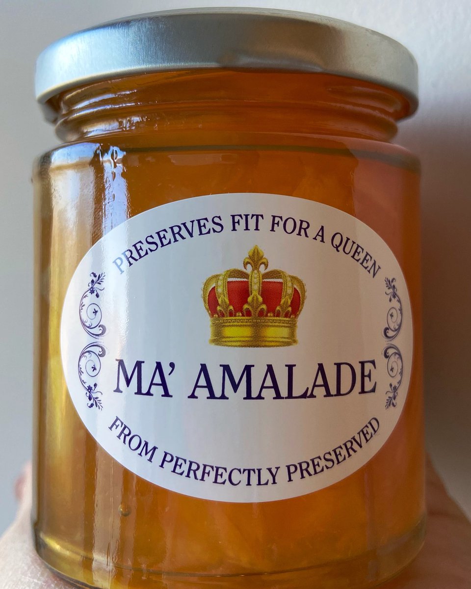 Very happy with my Ma’amalade made to celebrate the Queen’s Platinum Jubilee. Get in touch if you’d like to order