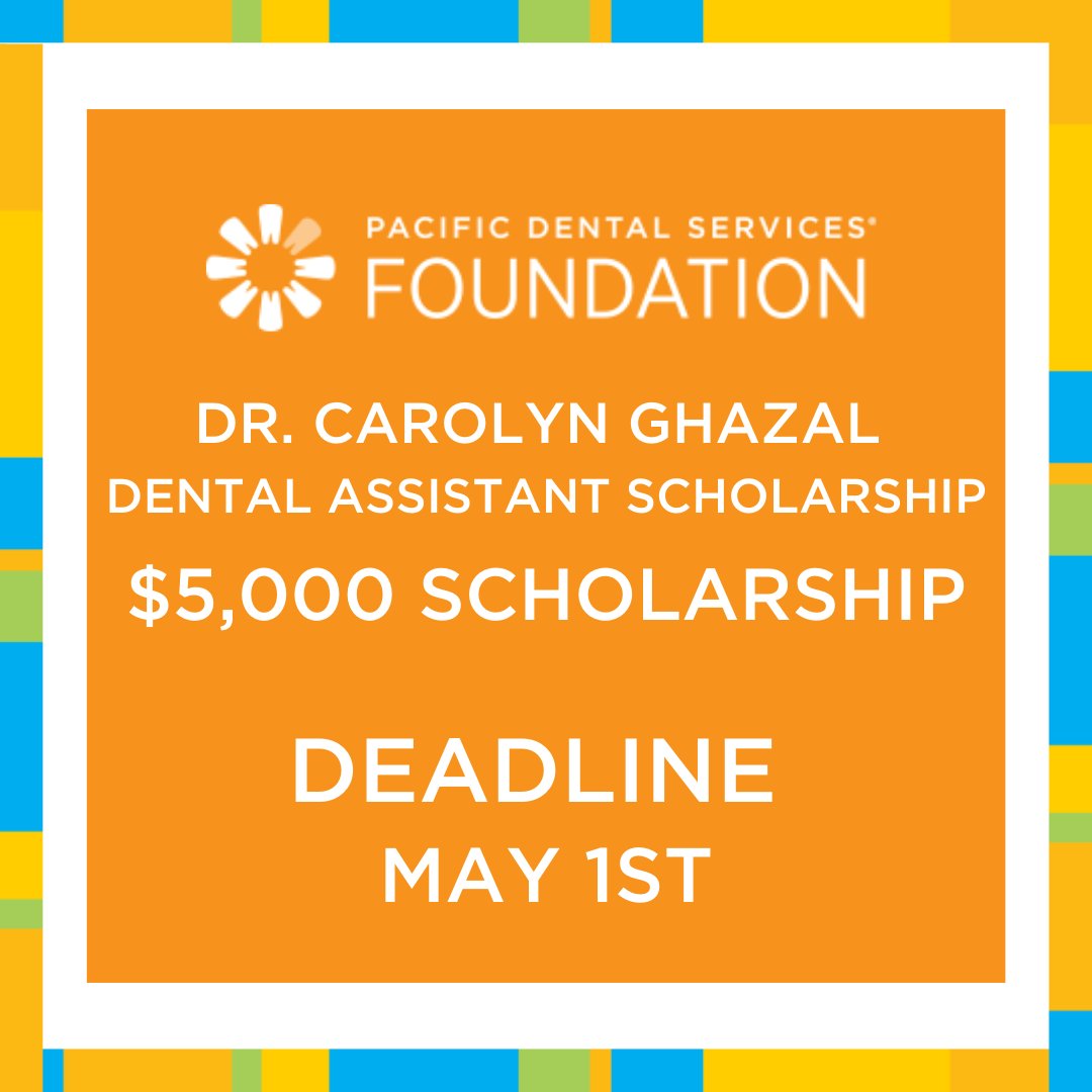 The deadline to apply for our Dental Assistant Scholarship is 1 Month Away! Apply today pdsfoundation.org/programs/schol…