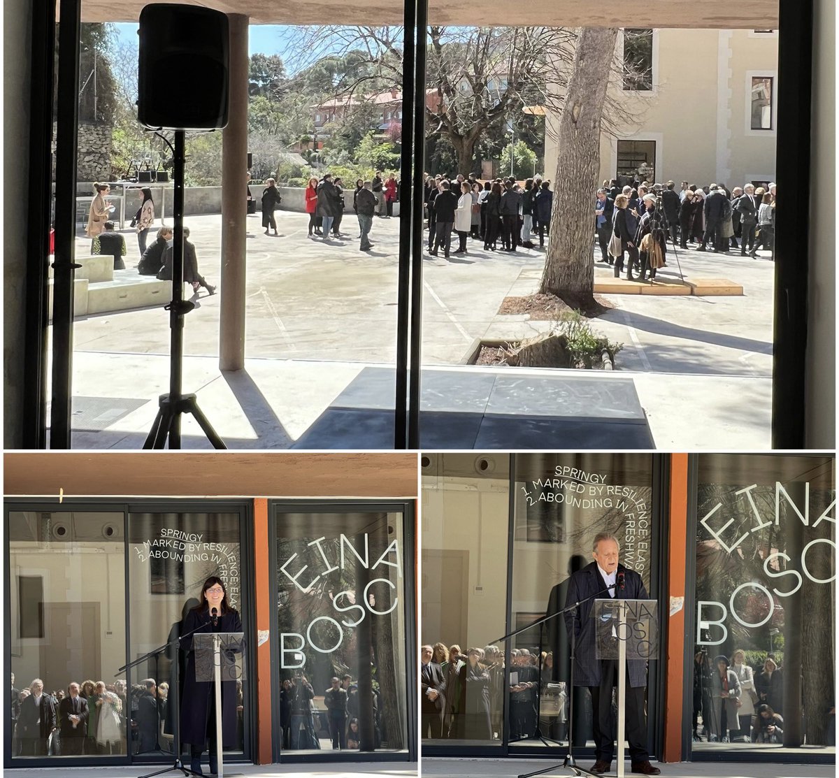 MontseCantinMas's tweet photo. #Junts ens sumem a la celebració del nou espai creatiu i multidisciplinar d’@EinaBcn a #EINABosc Enhorabona president patronat Miquel Molins, direcció, alumnes i professors; mon EINA constant desenvolupament 🔝
@GemmaGeis @elsa_artadi @jmartigalbis https://t.co/Gm1dFcbgEq