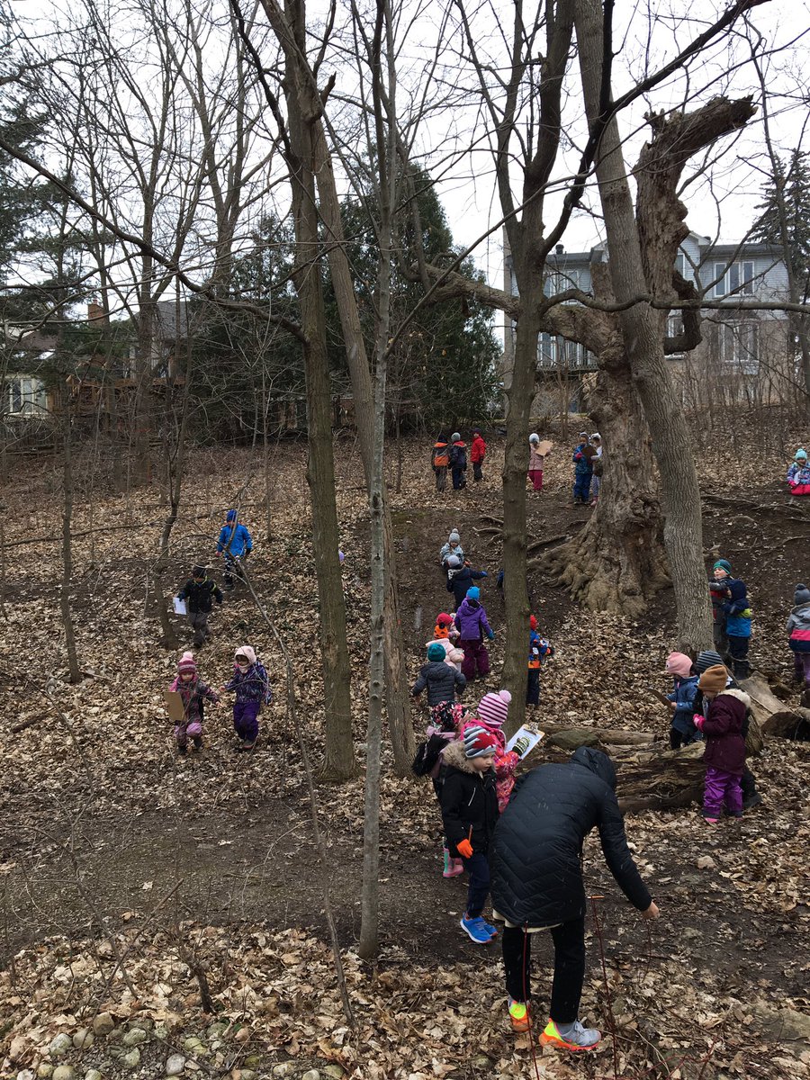 mrslcarmichael's tweet photo. Forest School was a blast today! We had a great time exploring our local woods and doing a spring scavenger hunt. Can’t wait for next week! @BrantHillsPS https://t.co/fHTEhSGNZ6