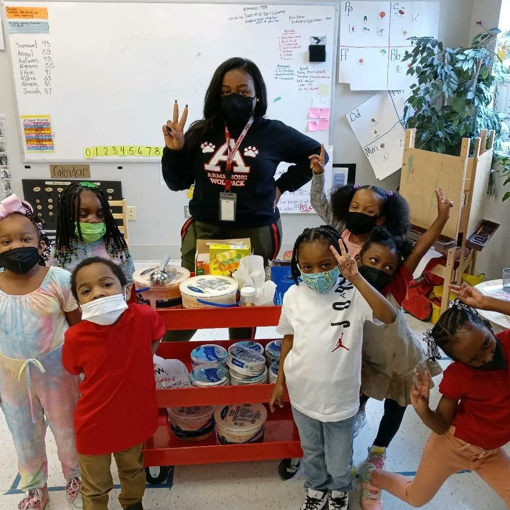 fpcsarmstrong's tweet photo. #pbisincentive #earlychildhood 

Congratulations to the scholars who enjoyed their ice cream 🍦 party delivered to their rooms by Ms. Diamond!  Our scholars really enjoyed the sweet treat. #Armstrong #dccharterproud #FriendshipProud #FunFriday https://t.co/o3LsaN71QQ