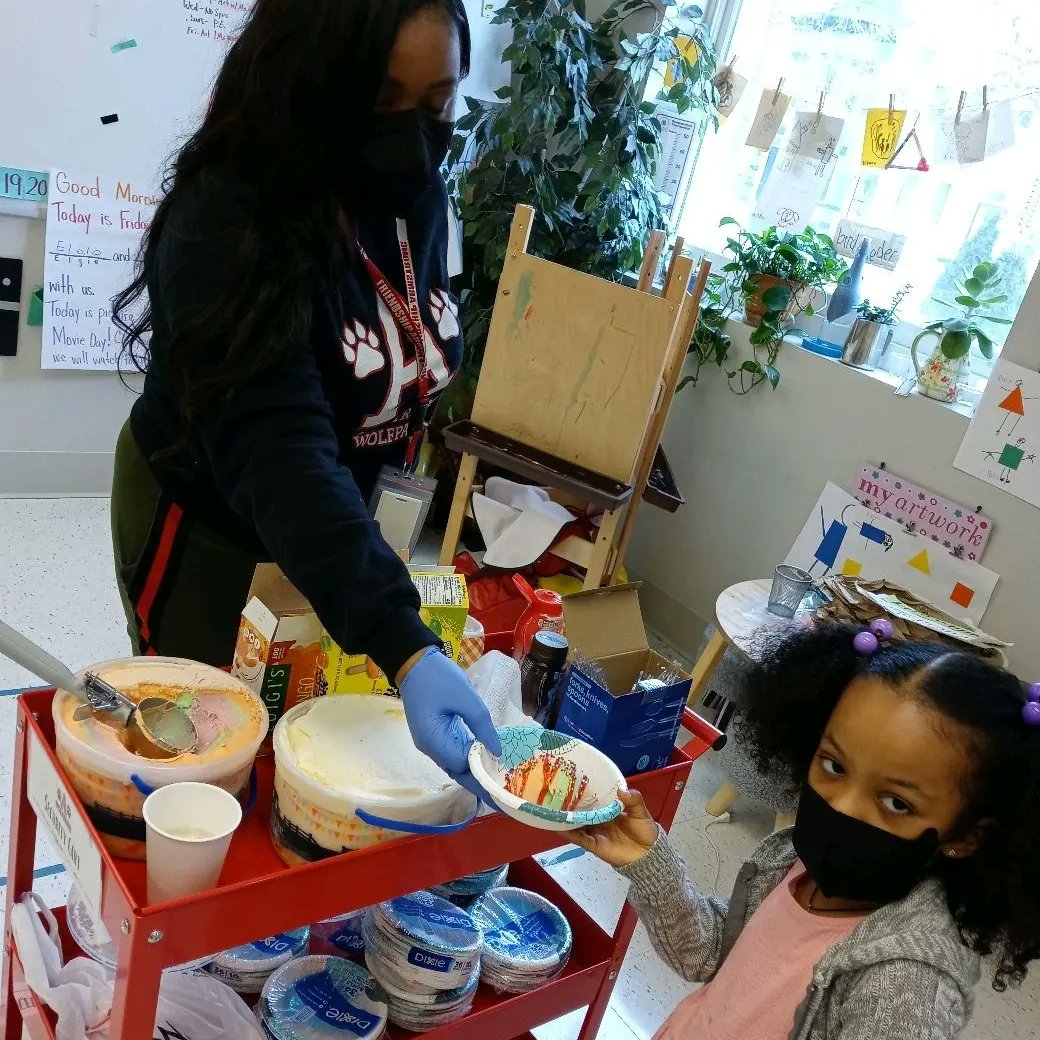 fpcsarmstrong's tweet photo. #pbisincentive #earlychildhood 

Congratulations to the scholars who enjoyed their ice cream 🍦 party delivered to their rooms by Ms. Diamond!  Our scholars really enjoyed the sweet treat. #Armstrong #dccharterproud #FriendshipProud #FunFriday https://t.co/o3LsaN71QQ
