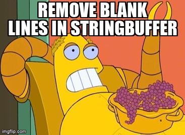 overflow_meme's tweet image. Remove blank lines in StringBuffer stackoverflow.com/questions/7170… #split #java #stringbuffer #filereader #string