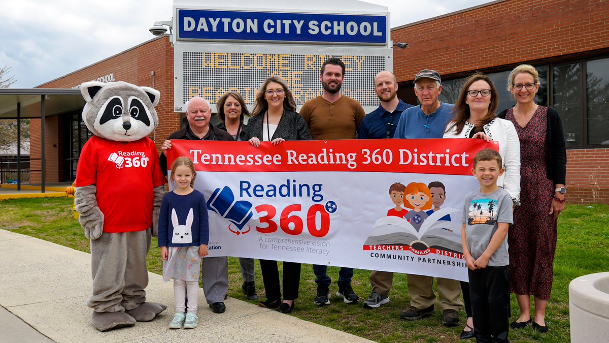 DaytonCity's tweet photo. Riley the Reading Raccoon visited students @DaytonCity this week to help us celebrate being a Reading 360 District. Thankful for our school board’s never-ending support as they pave the way for the @TNedu initiatives. #ReadLikeRiley
#TNReadingforAll #Read360 https://t.co/YQGGTg6LH8
