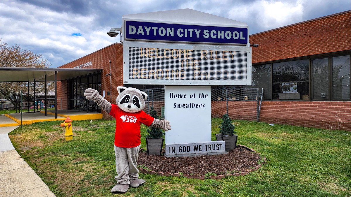 DaytonCity's tweet photo. Riley the Reading Raccoon visited students @DaytonCity this week to help us celebrate being a Reading 360 District. Thankful for our school board’s never-ending support as they pave the way for the @TNedu initiatives. #ReadLikeRiley
#TNReadingforAll #Read360 https://t.co/YQGGTg6LH8