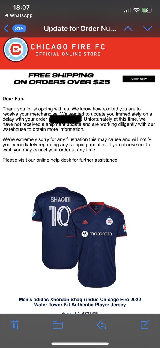 AveDeFuego29's tweet photo. This is a joke right? I ordered it 7 weeks ago 😒 I really want my Shaq jersey 😭 #cf97 @MLS #mlsstore https://t.co/5fmW3aGLH6