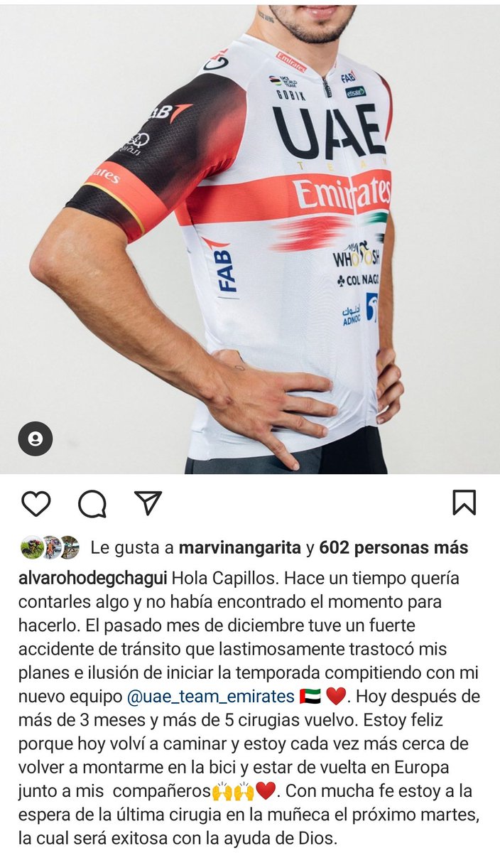 PaleoHidalgo's tweet photo. No todas las recuperaciones son milagrosas en el mundo del ciclismo. Acá la experiencia de Álvaro Hodeg, mucho menos mediática: más de tres meses sin poder caminar y, mucho menos, sin poder acercarse a la bici. https://t.co/OjMVtQiRKJ