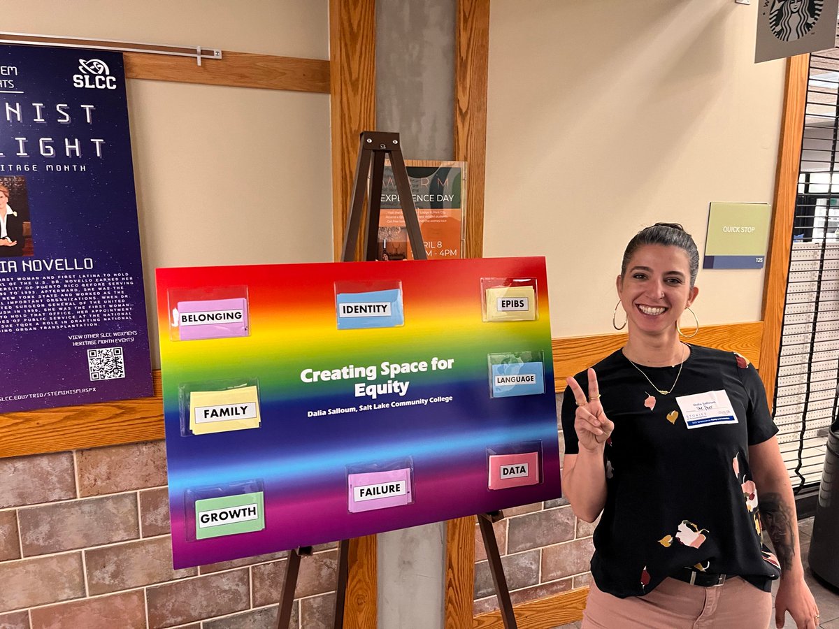 E_SantaMartinez's tweet image. Biology representing at the Stories of Transformation: @SaltLakeCC Symposium on Equity &amp;amp; Inclusion! @evolprof 
#research #biology #equity #inclusion #professors