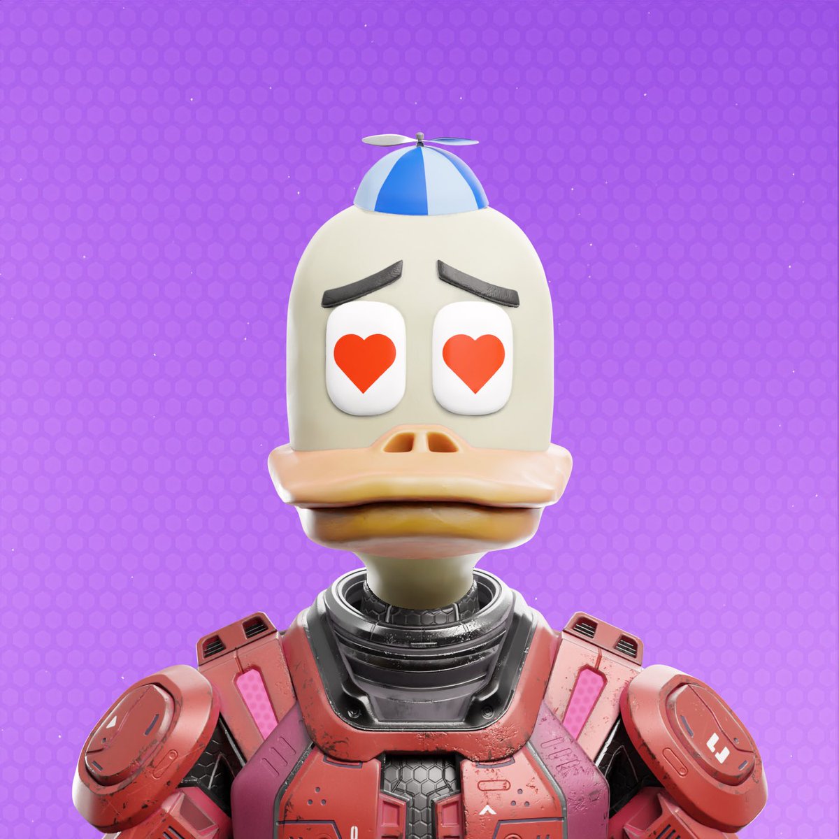 ToschNFT's tweet photo. The one with the hearts. Finally the duck update arrived 😍 @PlayColony #colonyonline https://t.co/9We1ZAXzym