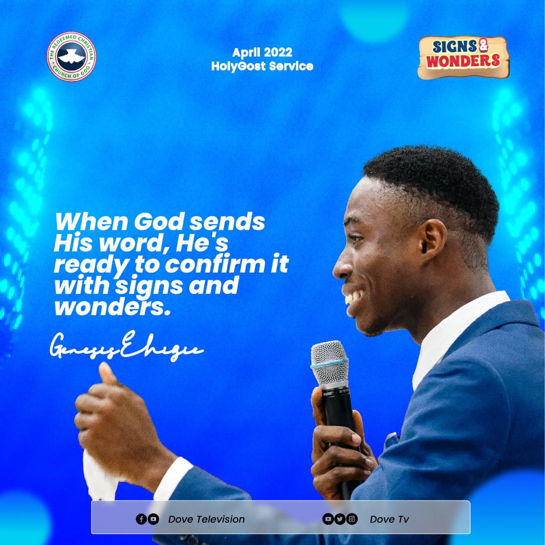 dovetv's tweet photo. How to emerge as a sign and a wonder
-Bro. Genesis Ehigie.
#DoveTelevision
#RCCG
#AprilHolyGhostService
#signsandwonders
#children
#OhPrimeTv https://t.co/CN1WpBQCI4