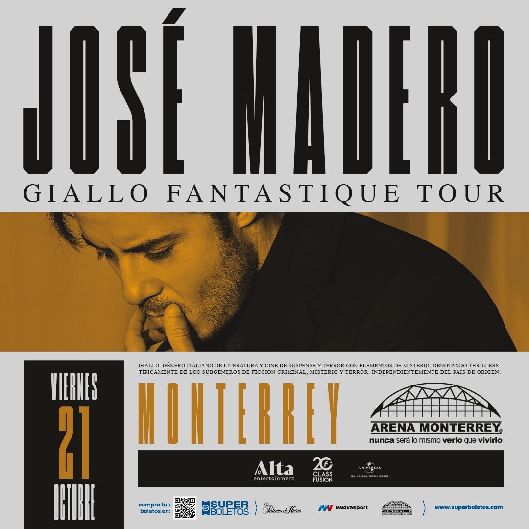 jose_madero's tweet photo. MONTERREY! 🚨 #GialloFantastiqueTour el viernes 21 de Octubre en la Arena Monterrey. Boletos a la venta el viernes 8 de abril a las 12pm (cdmx) en https://t.co/3UjIAr5OTd Nos vemos en el show!!! https://t.co/GgNITXRH0w