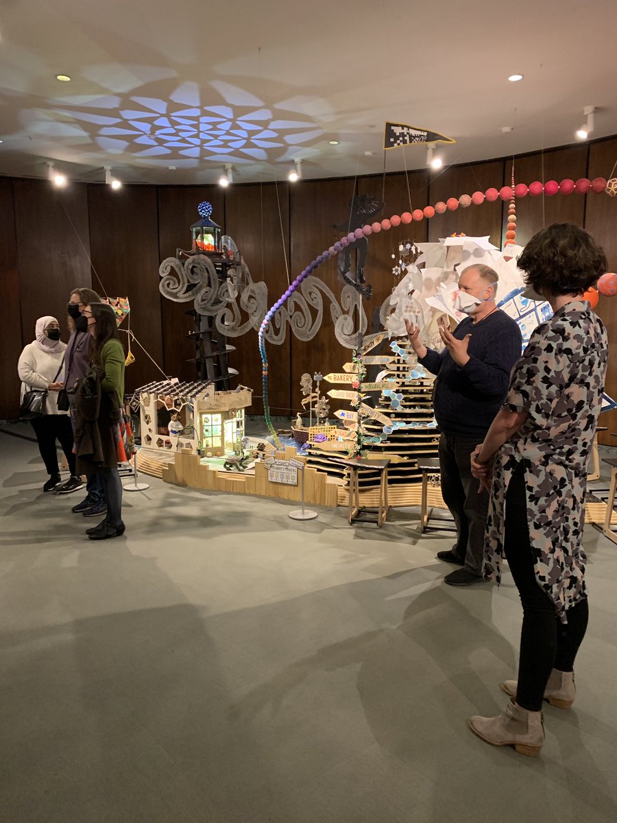MarymountMath's tweet photo. We went to the National Academy of Sciences to see the Mathemalchemy Exhibit and an updated exhibit on women in STEMM. MU faculty and students spent a delightful afternoon exploring and learning. No fooling! @marymountu @MarymountMath  @theNASciences https://t.co/5wJSVB694H