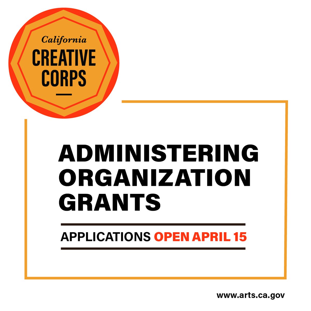 CalArtsCouncil's tweet photo. CA #CreativeCorps grant program guidelines available now! Applications for orgs interested in administering regranting funds for their regional or statewide service area open April 15. Details in our latest announcement: https://t.co/fmqgvHt78I #ArtsCA https://t.co/TccyISsXbm