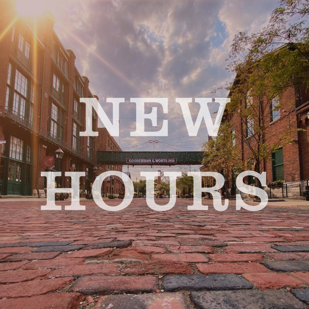 Attention: The Distillery District retail hours are changing as of today, April 1.

Monday  12 - 7 pm
Tuesday 12 - 7 pm
Wednesday 12 - 7 pm
Thursday 10 am - 9 pm
Friday 10 am - 9 pm
Saturday 10 am - 9 pm
Sunday 10 am - 7 pm

📸: toronto_papi_