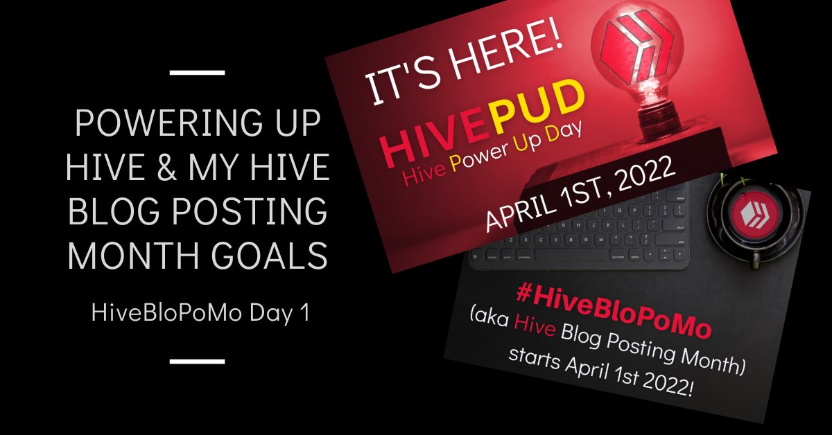 TraciYorkWriter's tweet photo. For this first day of #HiveBloPoMo (the #blockchain version of #NaBloPoMo) which also happens to be #HivePUD, I have a post about both.

Powering Up $HIVE &amp; My #Hive #Blog Posting Month #Goals 

https://t.co/EoyY5LEn2H

#crypto #blogger #investment #cryptocurrency #community https://t.co/YJW0NVEpiP