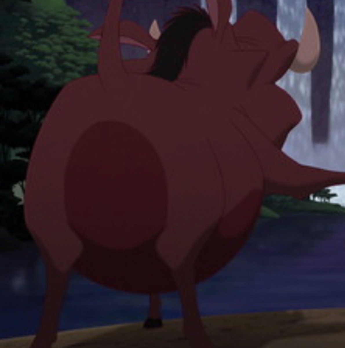 A1Cartoon's tweet photo. Pumbaa with his gassy ass. 🥵. https://t.co/Xbrt9lgNdq