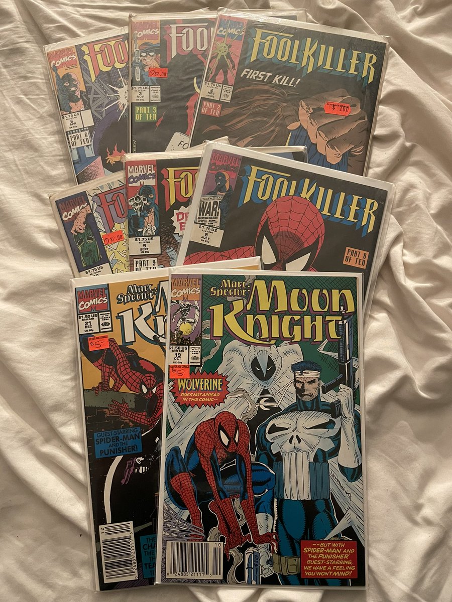 MM_82004's tweet photo. New pick ups from today 👍🏽 #MoonKnight #FoolKiller @Marvel #MarvelComics https://t.co/p4IaNCX258