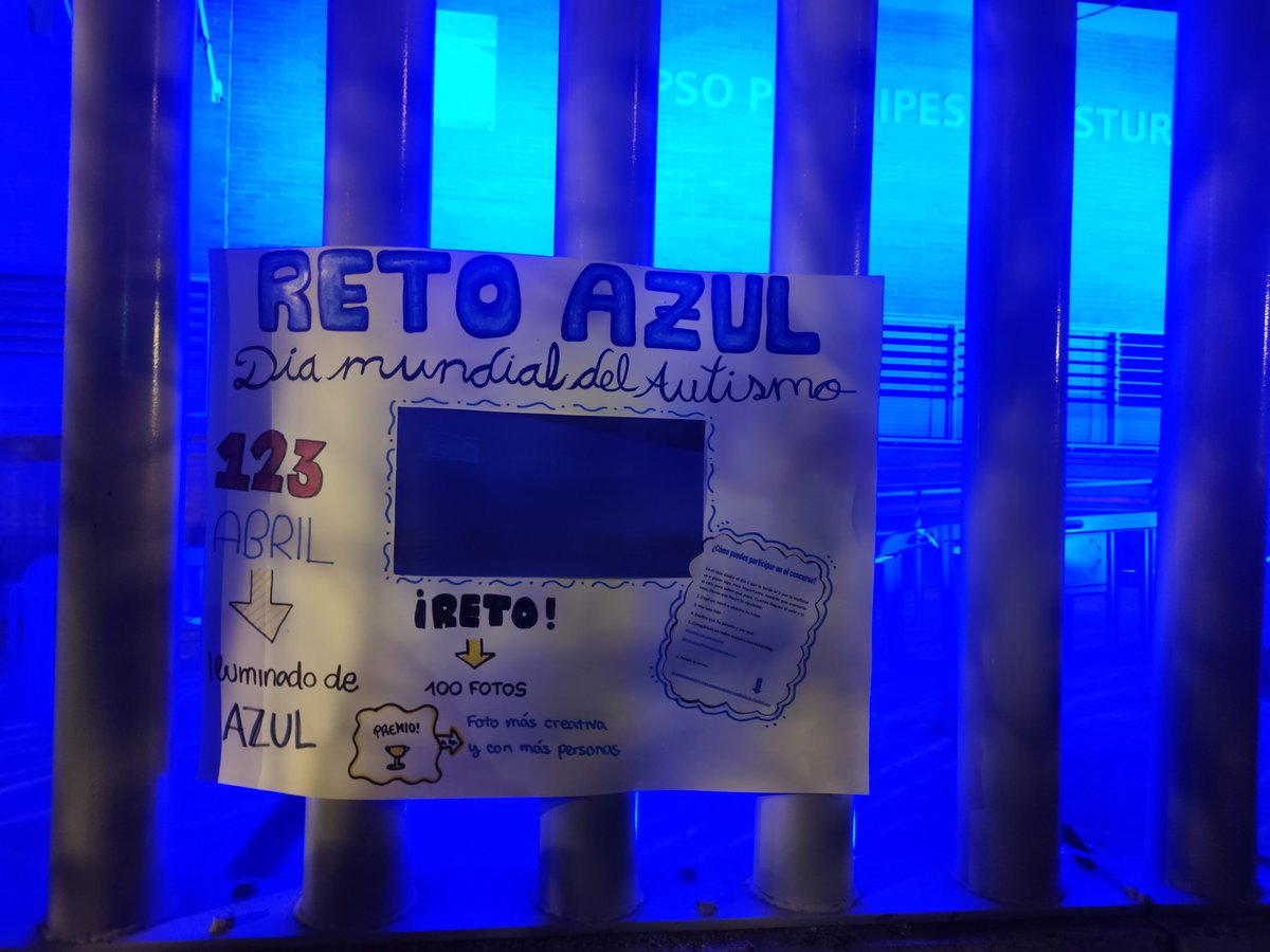 JorgeSeral's tweet photo. Reto azul, día mundial del autismo #DiaMundialAutismo #RetoAzulPrincipesdeAsturias https://t.co/UftwkhoTX7 https://t.co/2TmhYQ2htO