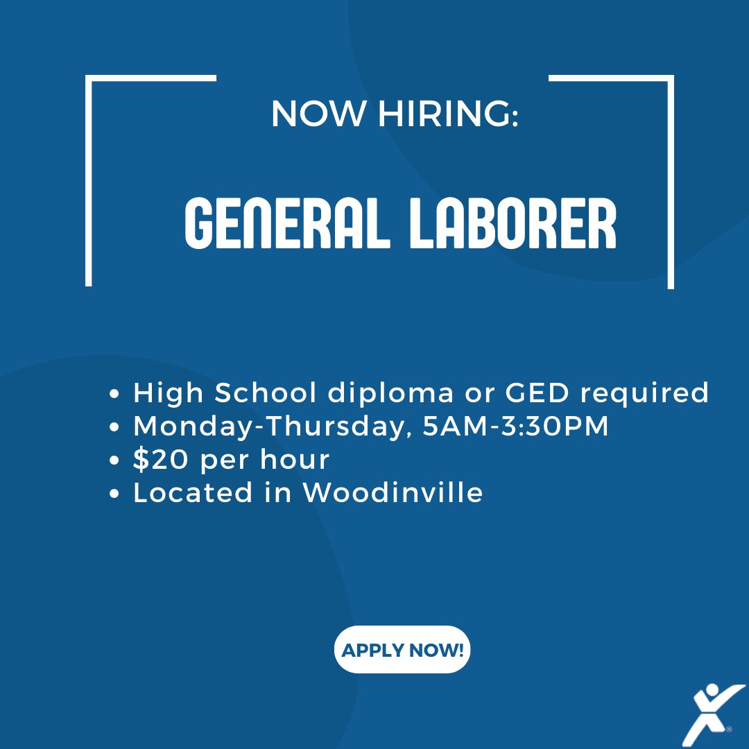ExpressLynnwood's tweet image. Our client located in Woodinville is looking to add a General Laborer to their Assembly Team! 

👇 Click the link below to view the full job details and to apply!
ow.ly/giqT50IxKcz

#ExpressProsLynnwoodWA #NOWHIRING #generallaborer #assembly #Woodinville