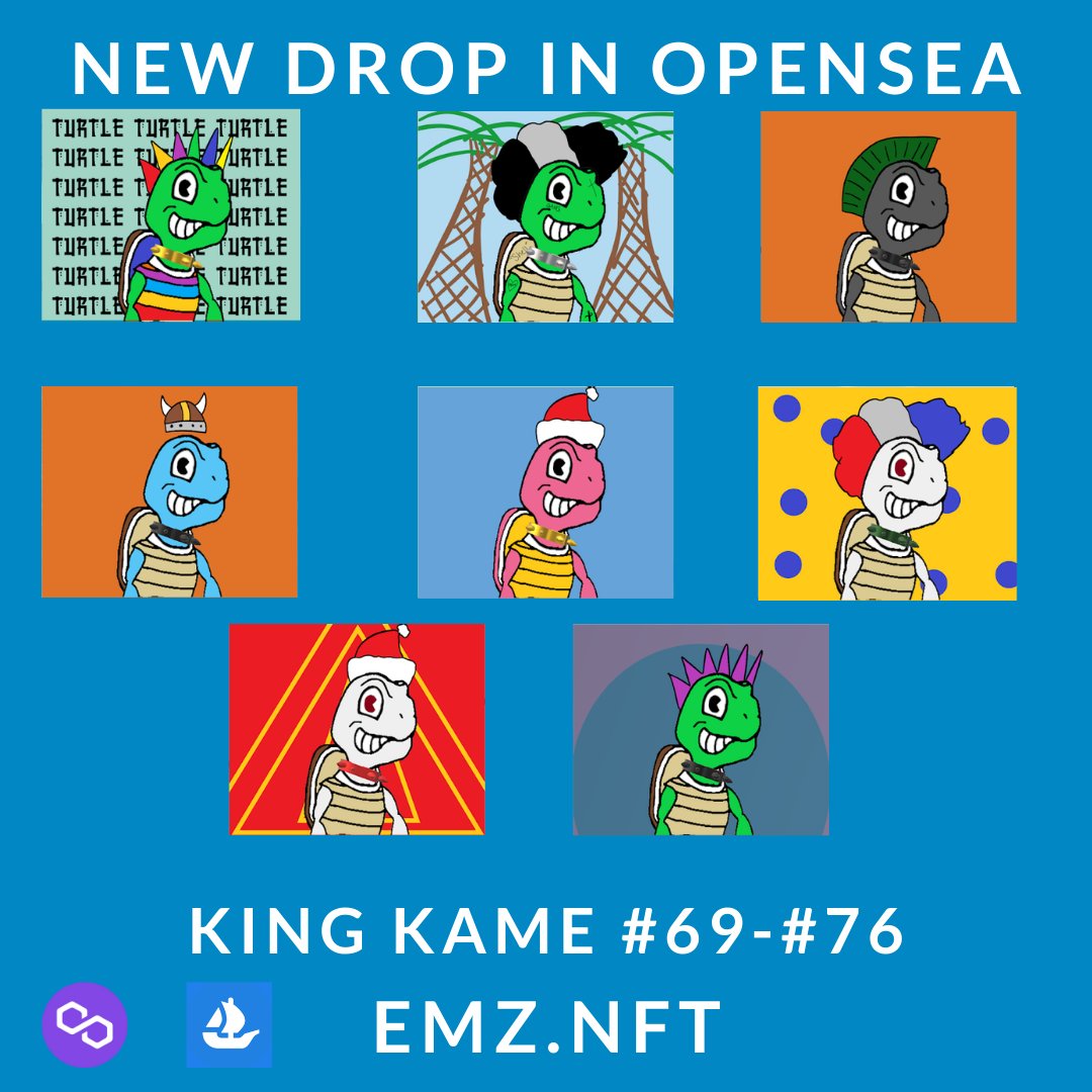 emznft's tweet photo. King Kame DROP in #OpenSea! Starting in .002 eth (polygon) Link in bio 
#nft #kingkame #nftcollection #NFTdrop #nfts #nftcommunity https://t.co/8xj6lPTgTt