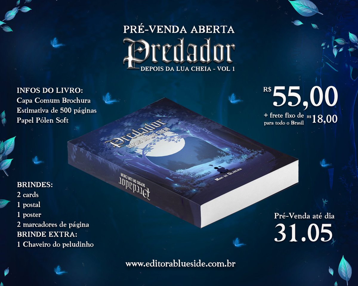 #PDL| Após tanto tempo de espera, a Pré-venda de Predador - Depois da lua cheia, está aberta e disponível em nosso site, com brindes exclusivos apenas para a pré-venda! 

Como diz o gatinho; É ué! 💜🐱🌸
🔗 editorablueside.com.br/produtos/pre-v…