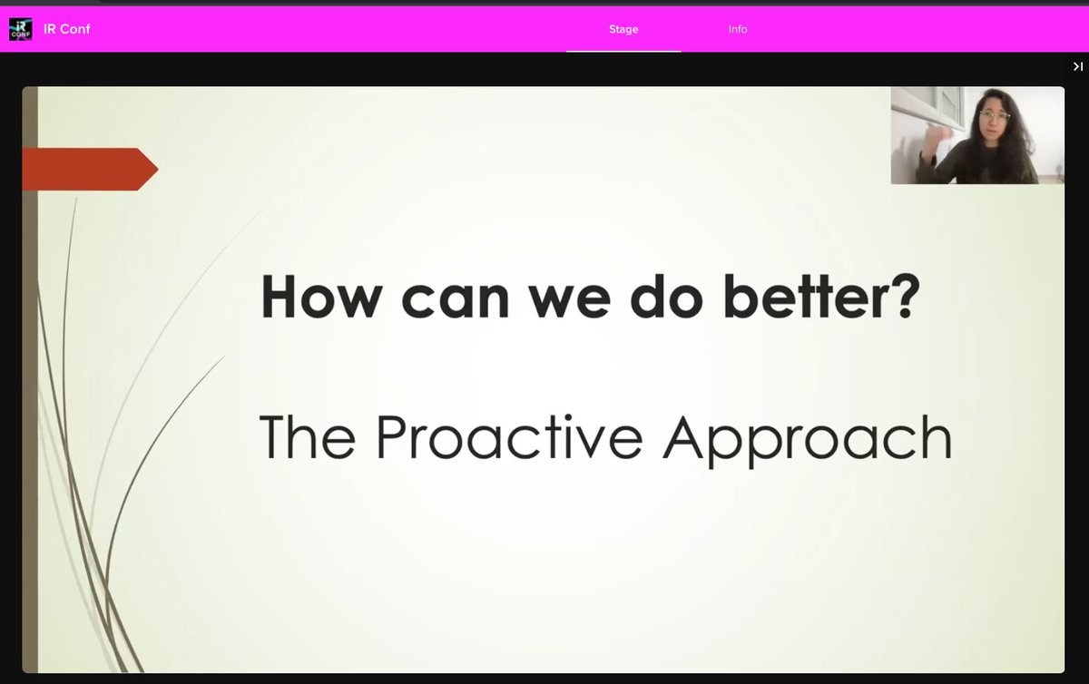 Kintaba's tweet photo. Great lightning talk by @Hilafish1 -- Senior @DevOps Engineer @Wix -- about taking a more proactive approach to incidents. #IRConf โก https://t.co/GP2KEanfOR