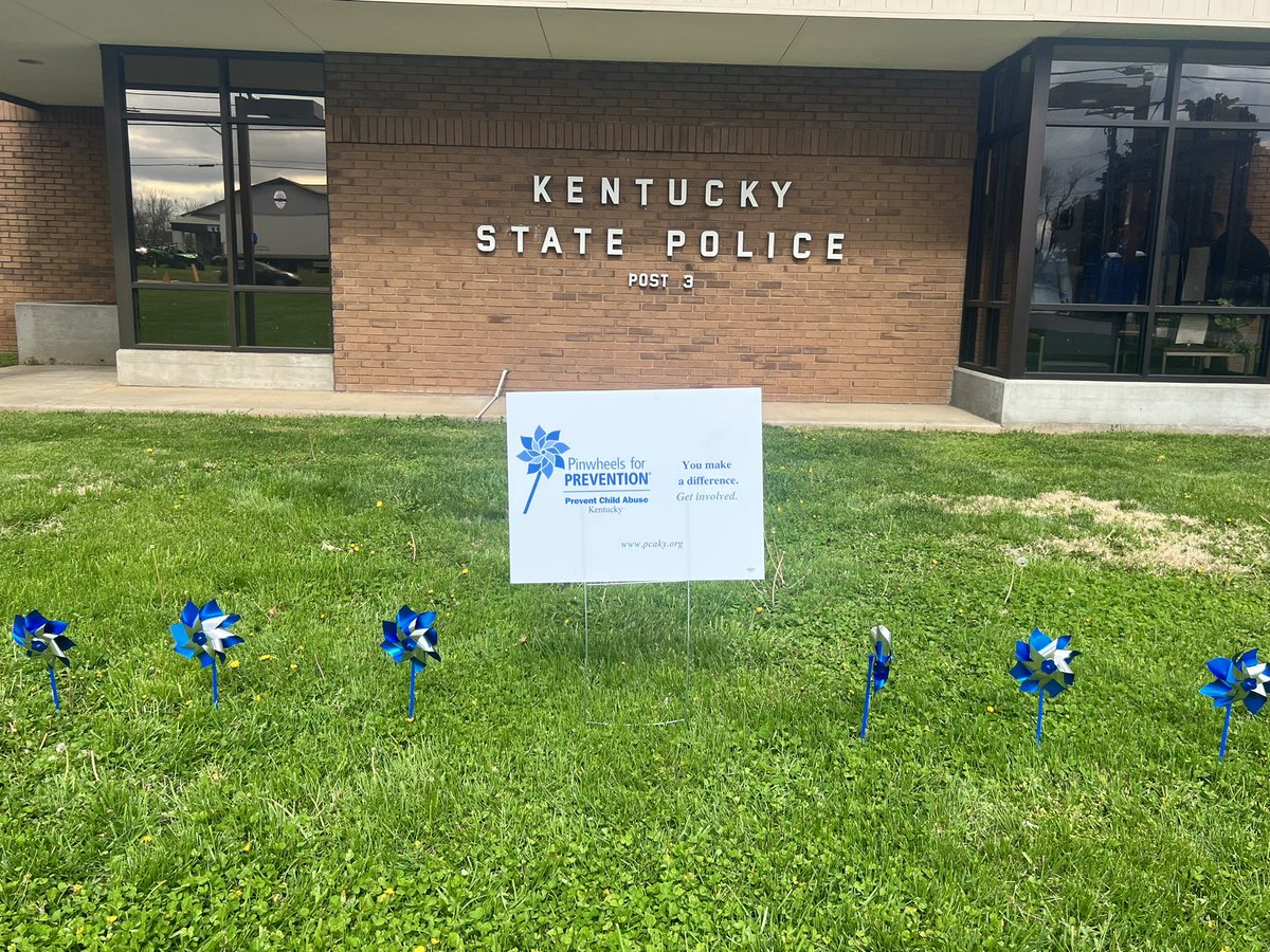 Today kicks off #ChildAbusePreventionMonth and KSP Post 3 wanted to show our support by participating in the #pinwheelsforprevention campaign.