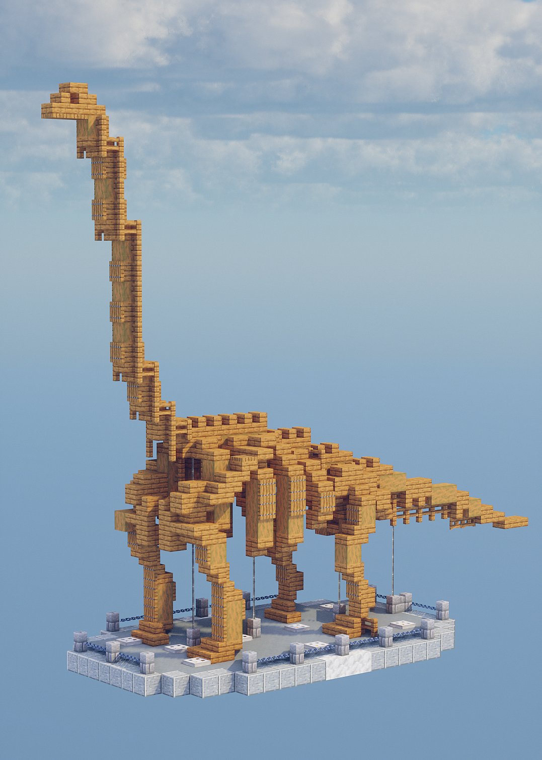 ぶれあ マイクラ恐竜化石シリーズ 8 久しぶりに化石シリーズ 今回はブラキオサウルスを作りました 体格の割に意外と小顔 Minecraft Minecraft建築コミュ マイクラ恐竜化石シリーズ T Co Rb562puswo Twitter