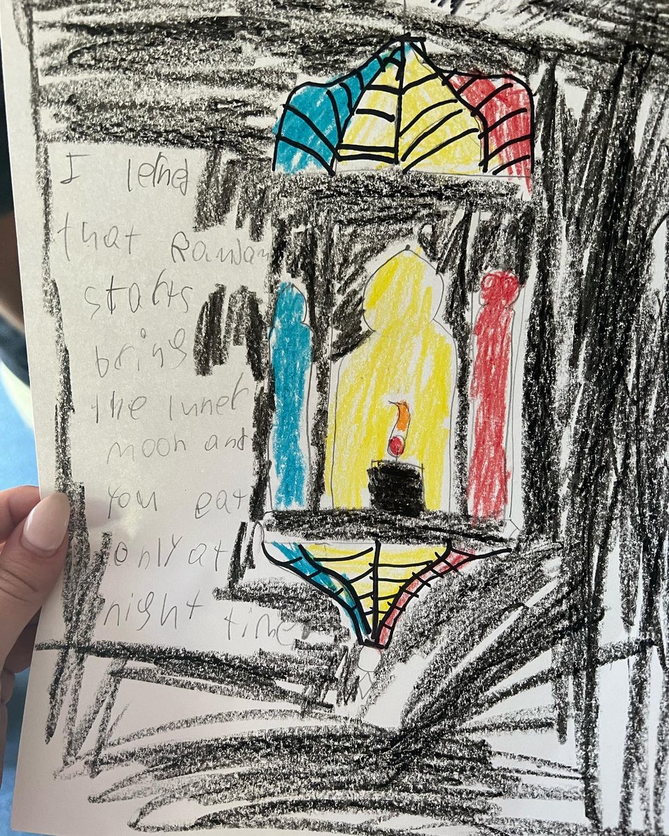 marisaelam1's tweet photo. Thank you to our amazing @pto_memorial for providing a mini library so our students can learn about #Ramadan We read a story about Ramadan, drew a lantern, and listed one thing that we learned. #sel #teachthewholechild #guidancelesson https://t.co/I1pEBGnvWZ