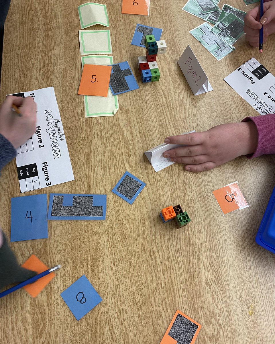 mspepperj's tweet photo. Working hard to crack the 🔒s! Students had to match up the views of 3D figures to determine the combination. https://t.co/xuvLTQsnZM