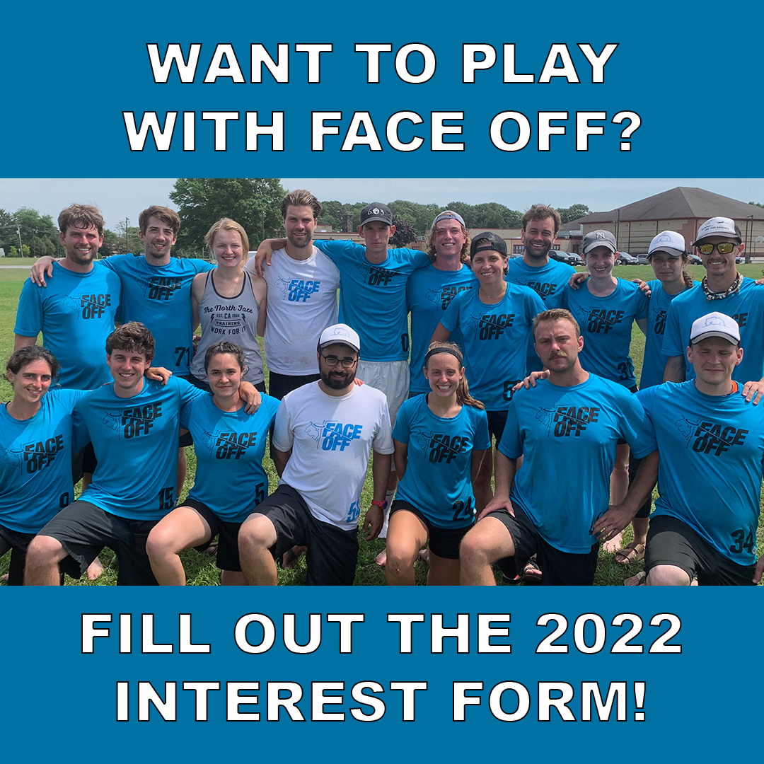 FaceOffUltimate's tweet image. Time to dust off those cleats, ultimate season is right around the corner! Want to play with Face Off for the 2022 club season? Fill out our interest form! Check it out here: shorturl.at/lxFL1

#seacoastultimate #nhultimate #seacoastnh #ultimatefrisbee