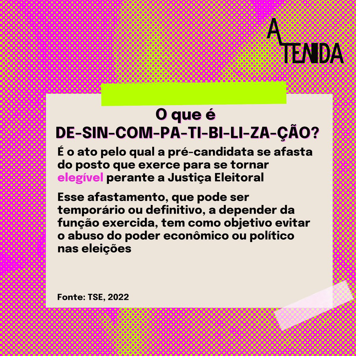 🚨 ATENÇÃO! 

Os prazos (no plural mesmo, já que esses prazos dependem dos cargos ocupados) de de-sin-com-pa-ti-bi-li-za-ção estão chegando e começam a partir de amanhã, 02 de abril de 2022. 

Se liga na missão !