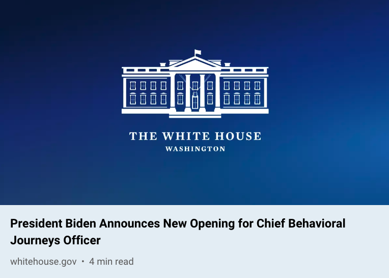Syntasa's tweet image. A bit of April Fools dreaming today ... Biden’s on board! Savvy government agencies need Behavioral Journey experts to improve digital experiences for residents, visitors, businesses, and employees.

#digitaljourney #digitalbehavior
