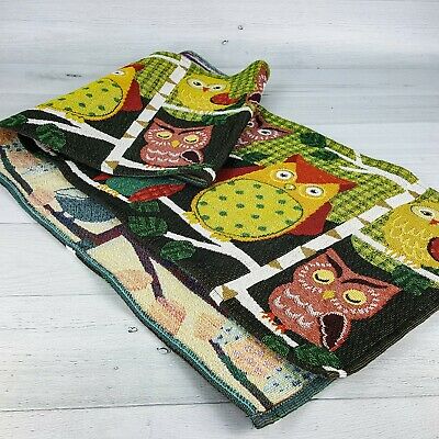 bonusgla's tweet photo. Owl Woven Fabric Table Runner 64 x 13" Green Brown Yellow Woodland Decor https://t.co/g1hJV5Uhjv https://t.co/l90m2kWY5V