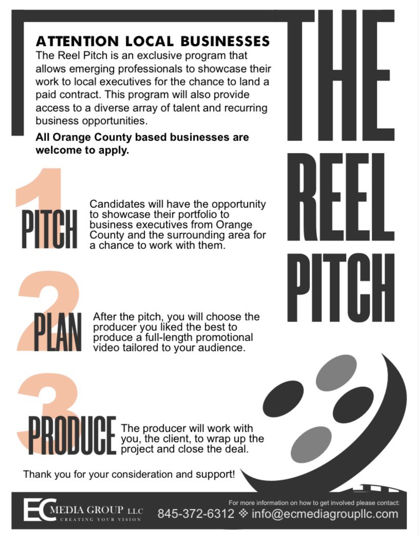 Attention Local Business! Having trouble getting you name out there? The Reel Pitch is the perfect opportunity for your local business to get free promotion!! DM for More Info! 

#local #business #DigitalMarketing #promotion #thereelpitch #smallbusiness #orangecounty