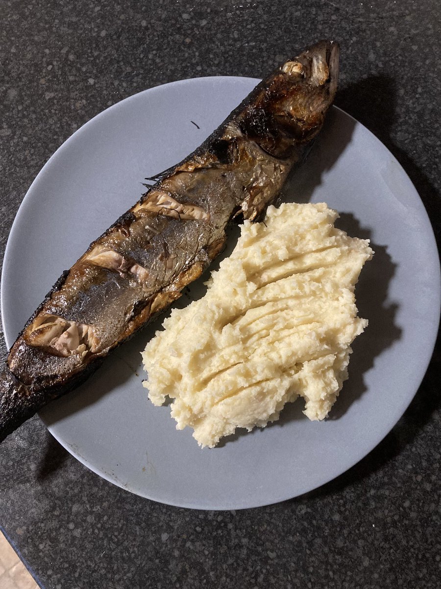GardenSlowFood's tweet photo. Grilled Mackerel with Creamy Mashed Potatoes flavored with Creamed Horseradish (I love Mackerel!) #SubscriptionFishBox #EatMoreFish @SSI_Wholesale @NiallSabongi https://t.co/5YSLs49fzU