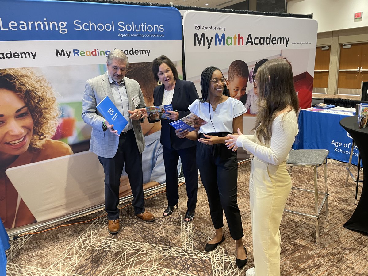 AofLSchools's tweet photo. Age of Learning School Solutions is at #NCASA in booths 23 and 24 sharing our solutions, My Math Academy and My Reading Academy, which are designed to support every student in reaching mastery. https://t.co/YWd3PZoy07